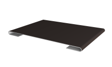 Планка стыковочная 0,5 GreenCoat Pural BT с пленкой RR 32 темно-коричневый (RAL 8019 серо-коричневый) (2м)