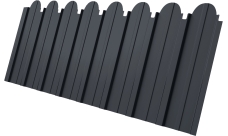 Профнастил C10A фигурный Grand Line 0,5 PurPro Matt 275 RAL 7024 мокрый асфальт