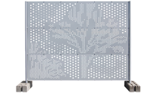 Секция ограждения перфорированного Tree 2,0х2,38х0,7 RAL 7040