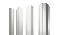 Штакетник П-образный A фигурный 0,45 PE RAL 9003 сигнальный белый