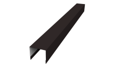 Стойка боковая крепежная для забора жалюзи Palermo Grand Line 0,5 Rooftop Бархат RAL 9005 черный (2,5м)