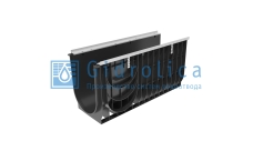 Лоток водоотводный Gidrolica Super ЛВ-30.38.49,6 - пластиковый, кл. Е600