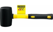 Киянка резиновая Stayer черная, фиберглассовая рукоятка 450г (2054-65)