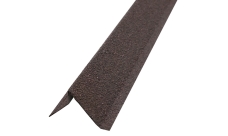 Планка ветровая Grand Line c базальтовой крошкой для мягкой кровли 60х30х90 Фартук S5 роки коричневый 1,25м